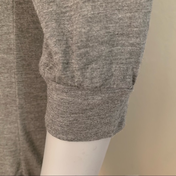 REISS Jersey Knit Shredded Back Grey Dress - Picture 6 of 11